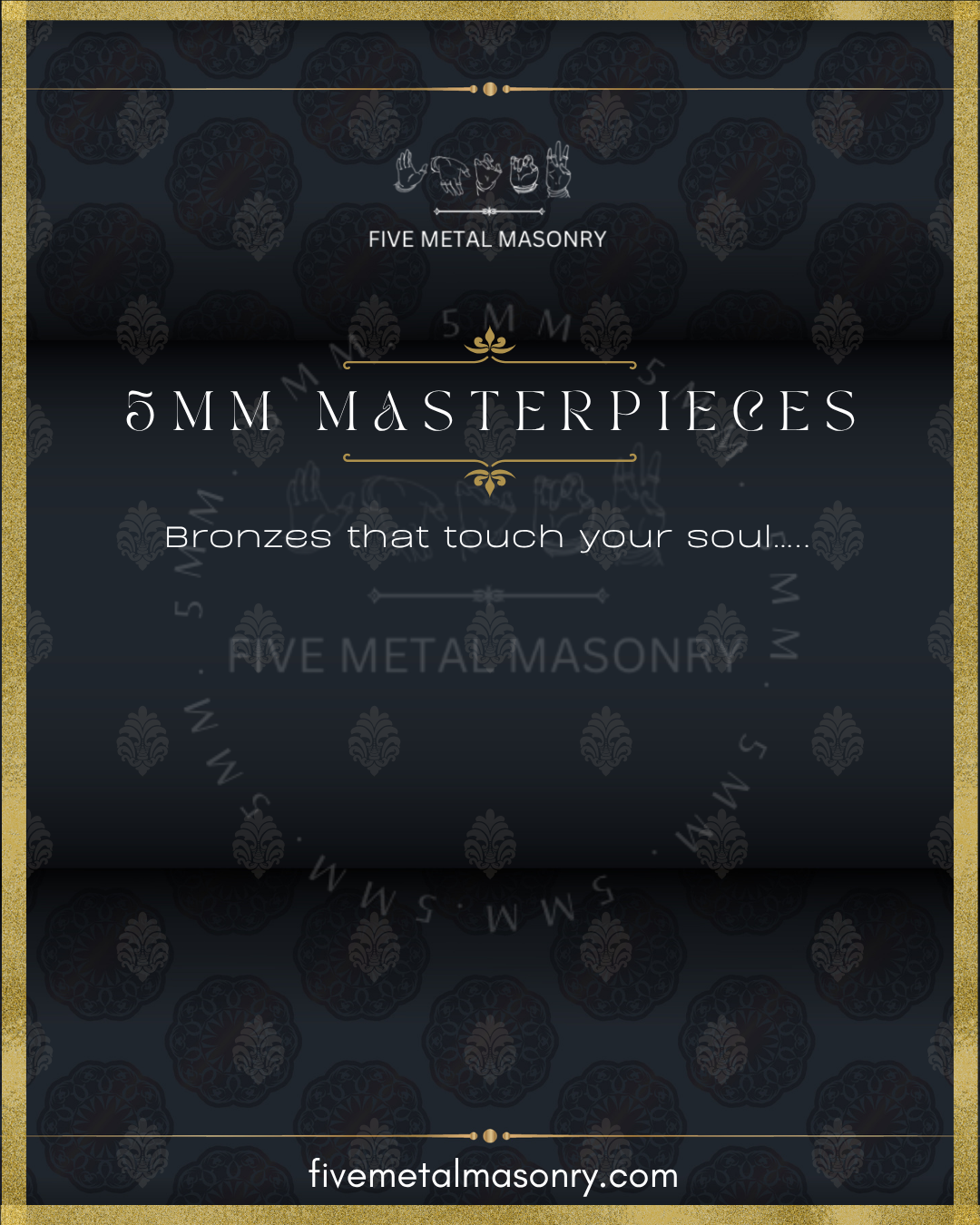 Promotional graphic for Five Metal Masonry featuring text and branding.