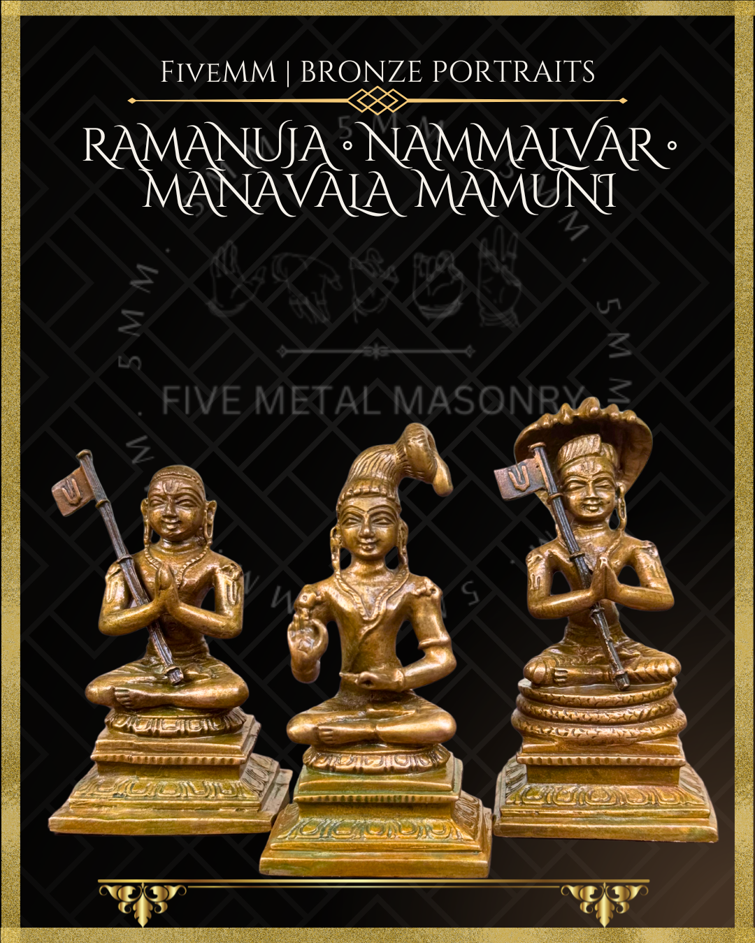 3" Vaishnava Saints: Ramanujacharya, Nammalvar, Manavalamamuni