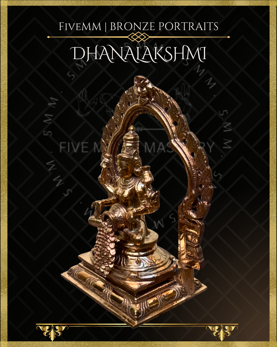 5.5" Dhanalakshmi Polished Bronze