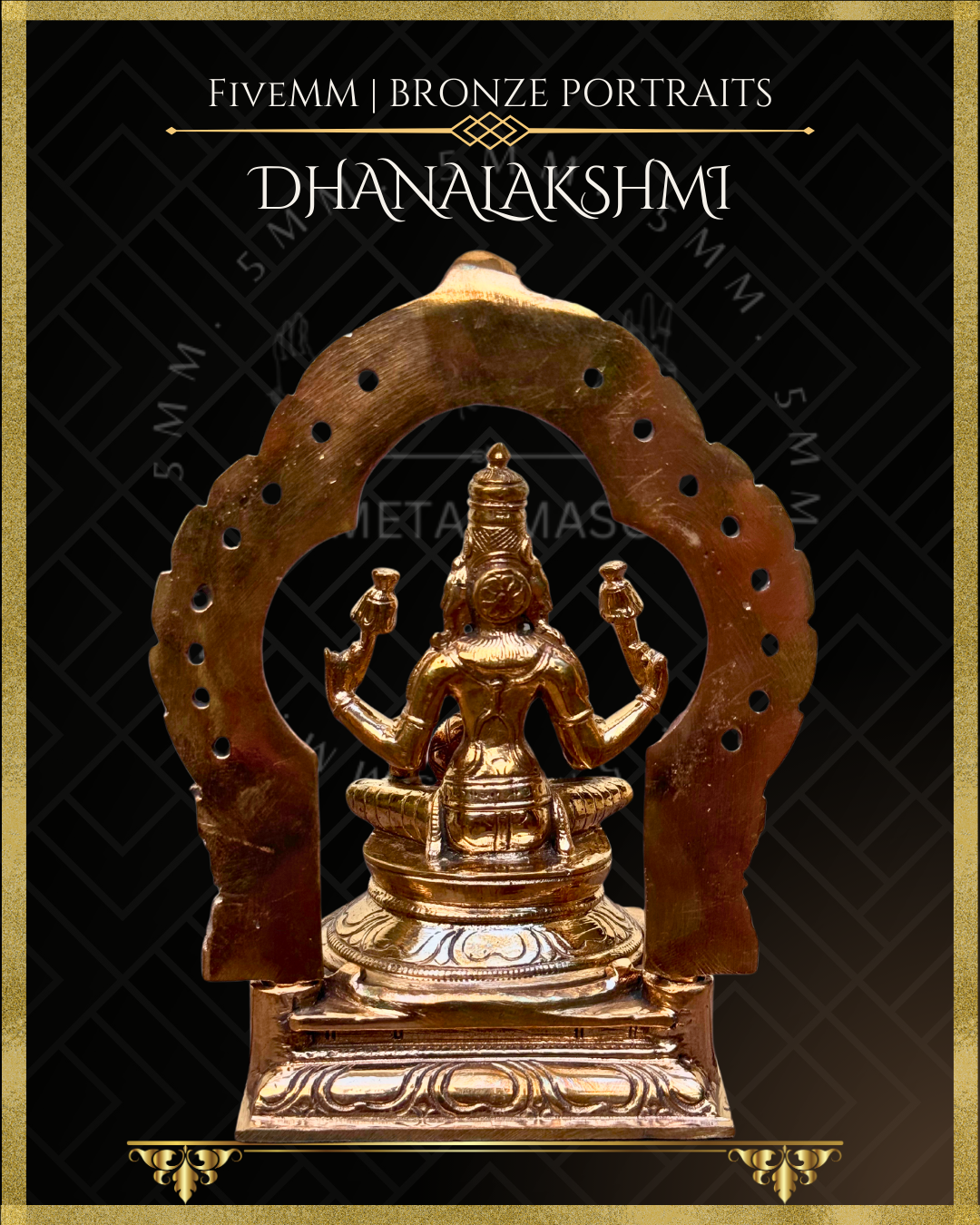 5.5" Dhanalakshmi Polished Bronze