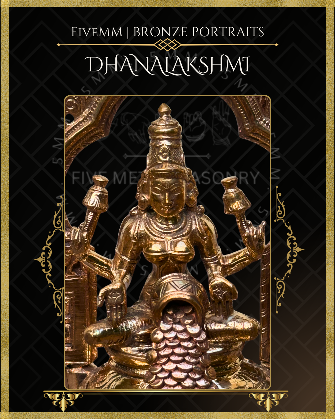 5.5" Dhanalakshmi Polished Bronze