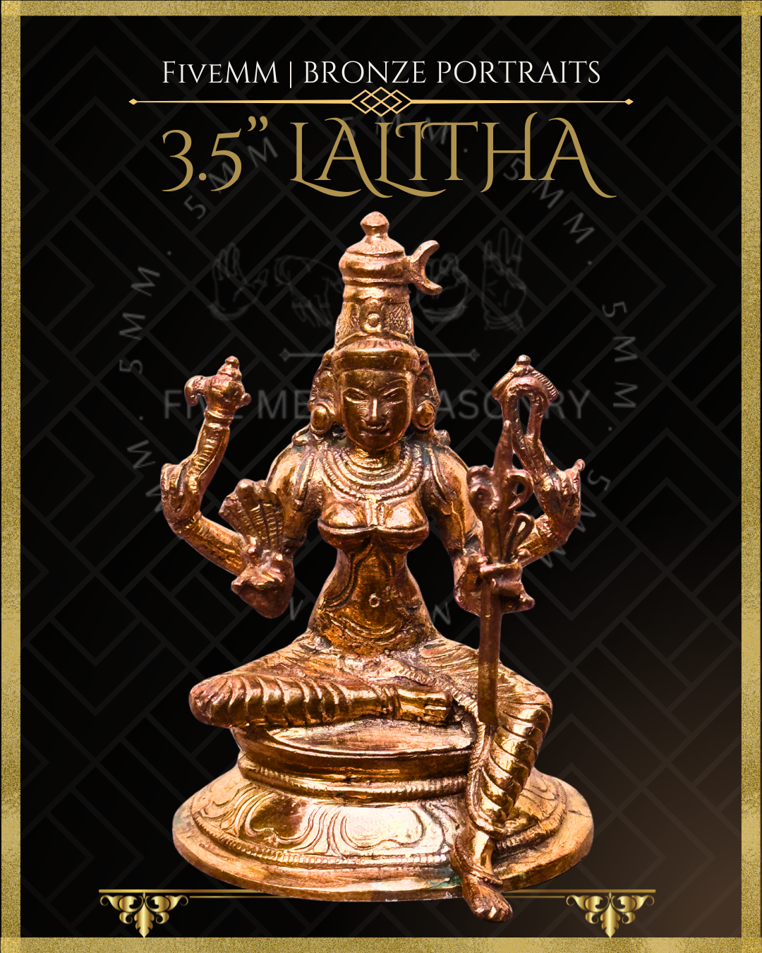 3.5" Lalitha Polished Bronze