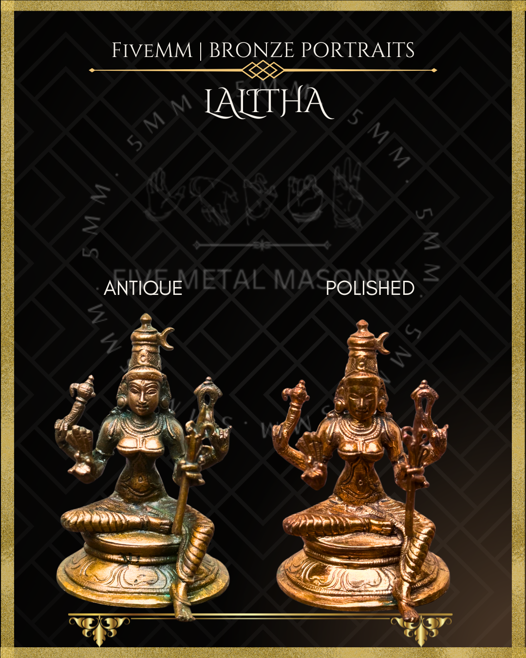 3.5" Lalitha Polished Bronze