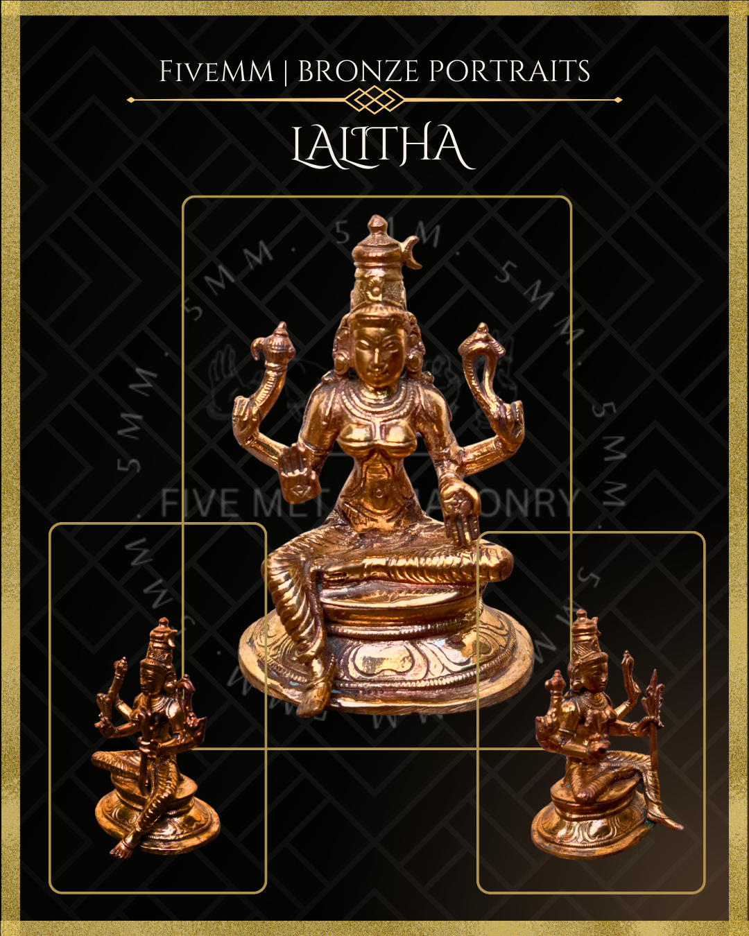 3.5" Lalitha Polished Bronze