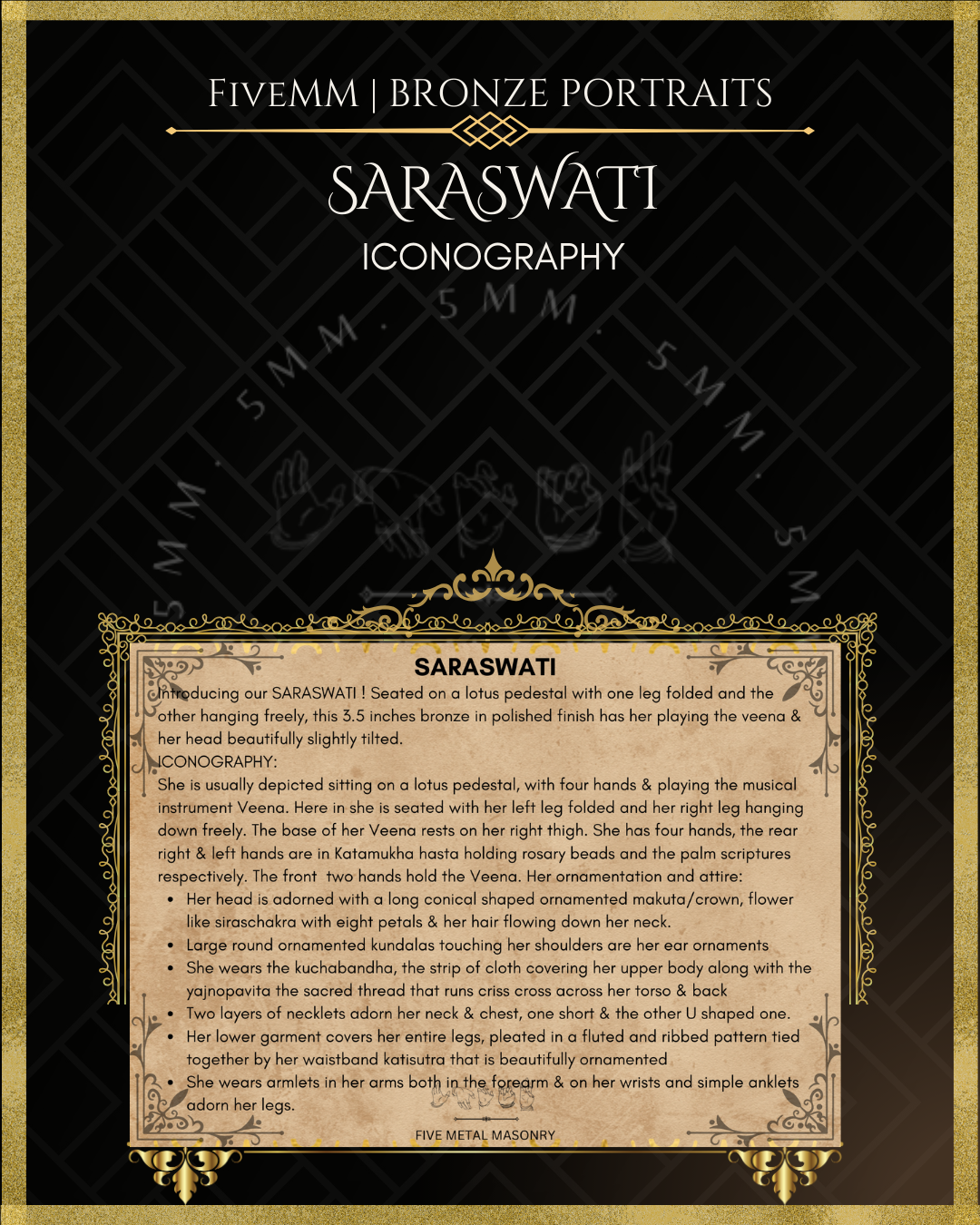 3.5" Saraswati