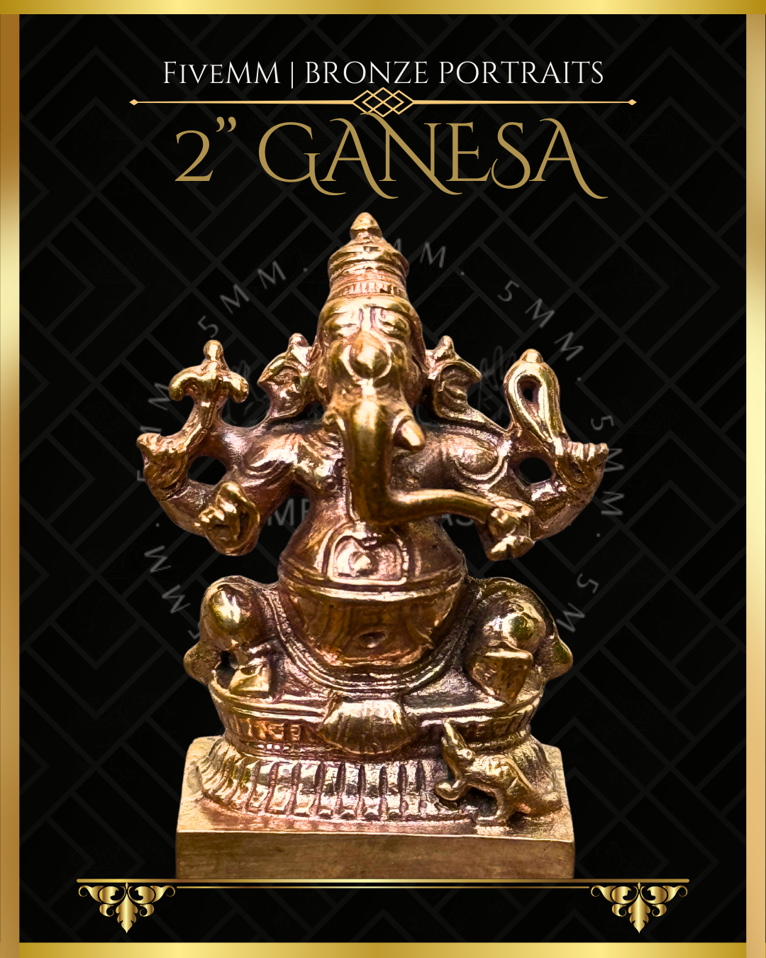 2" Ganesa Polished Bronze (Trunk:Left)