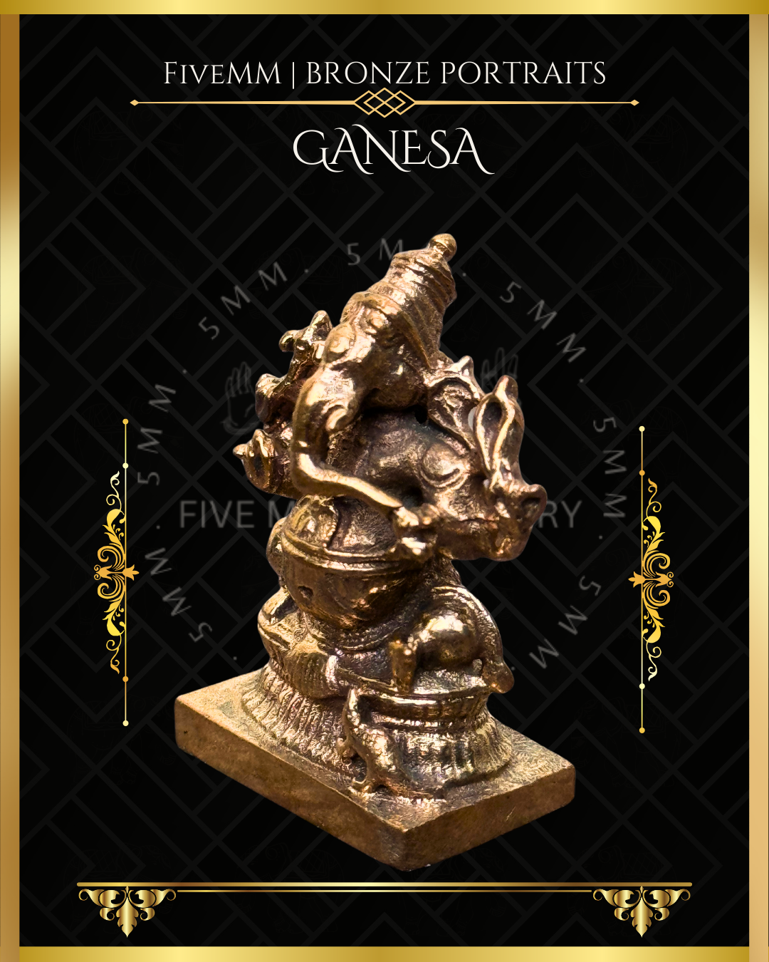 2" Ganesa Polished Bronze (Trunk:Left)