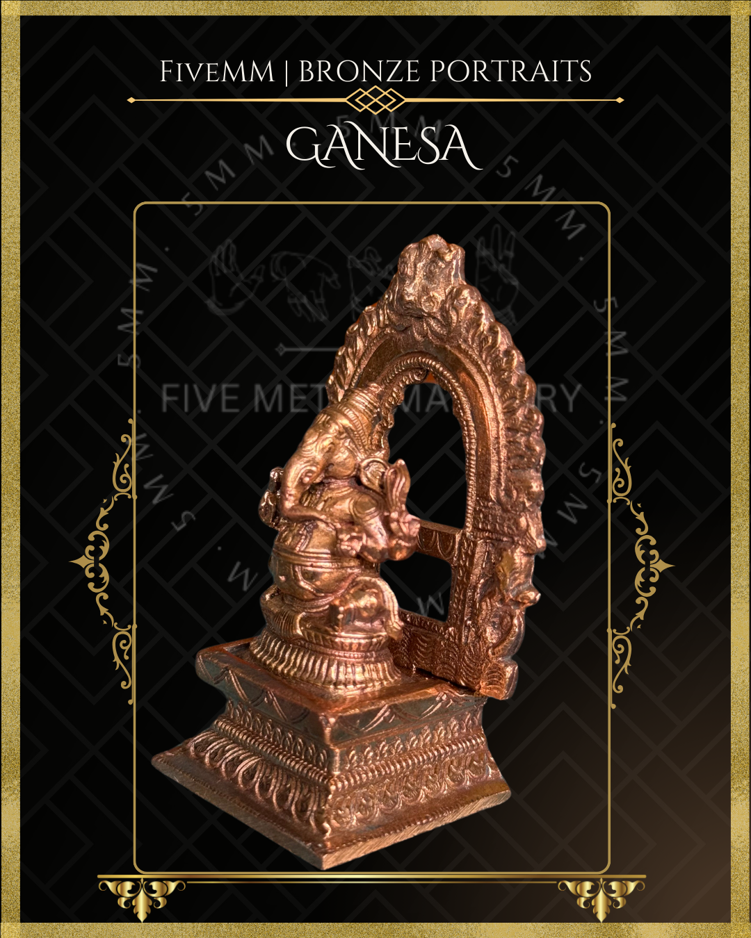 3" Ganesa Polished Bronze