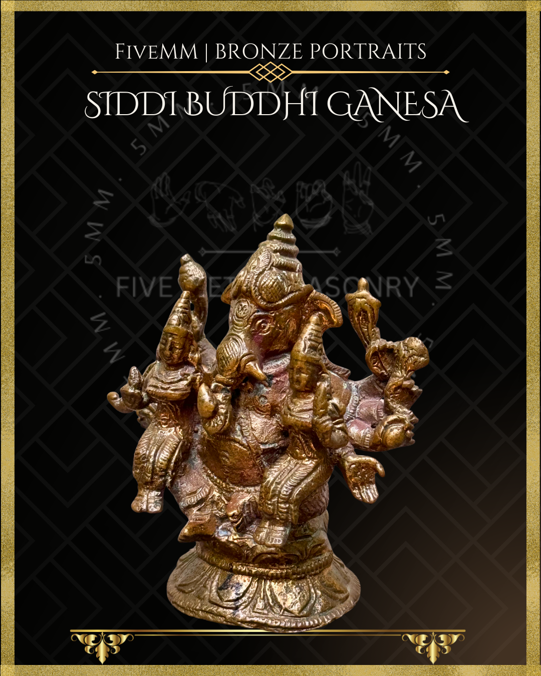 3" Siddhi Buddhi Ganesa