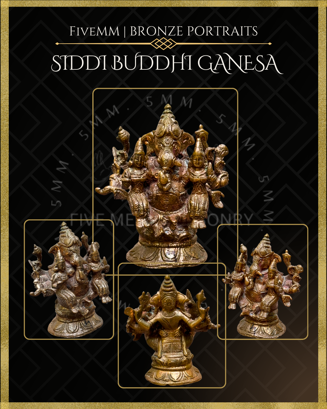 3" Siddhi Buddhi Ganesa