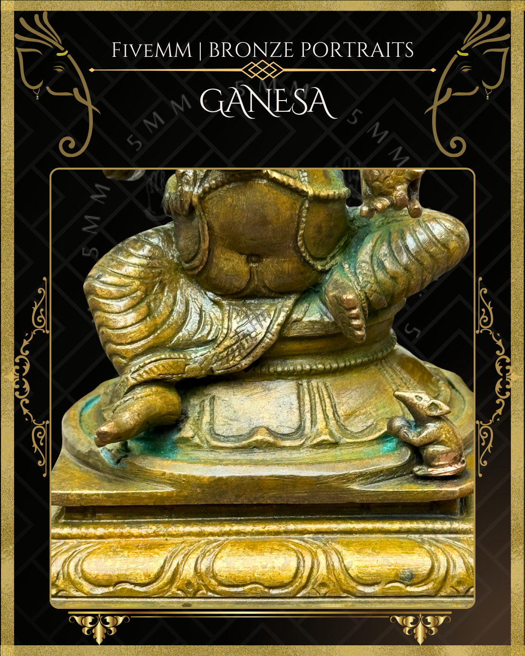 5.5" Ganesa Antique Patina