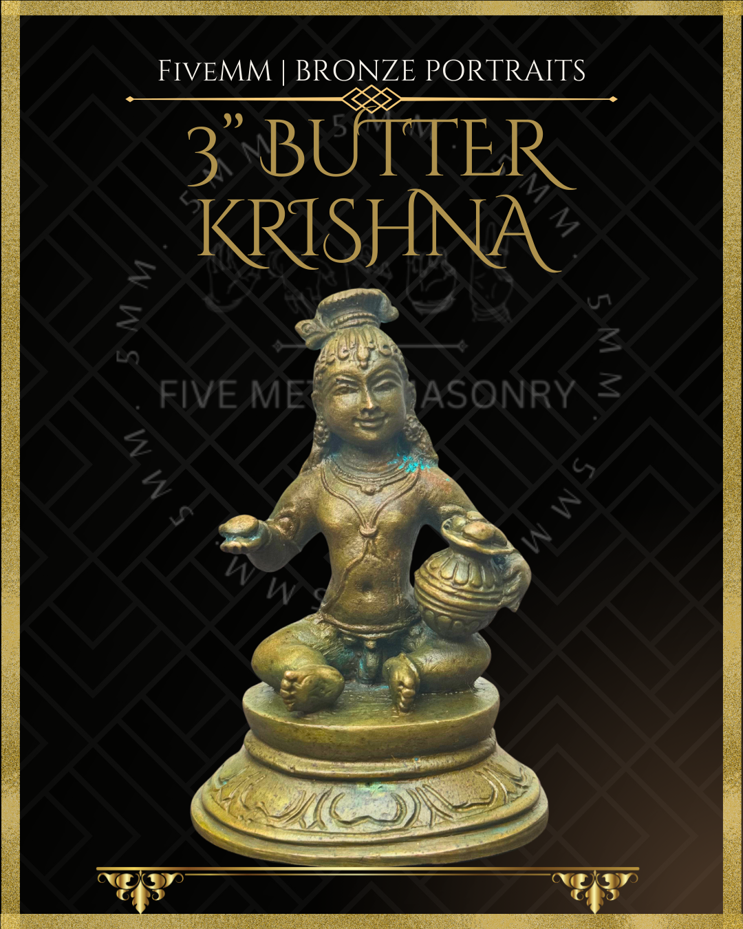 3" Butter Krishna