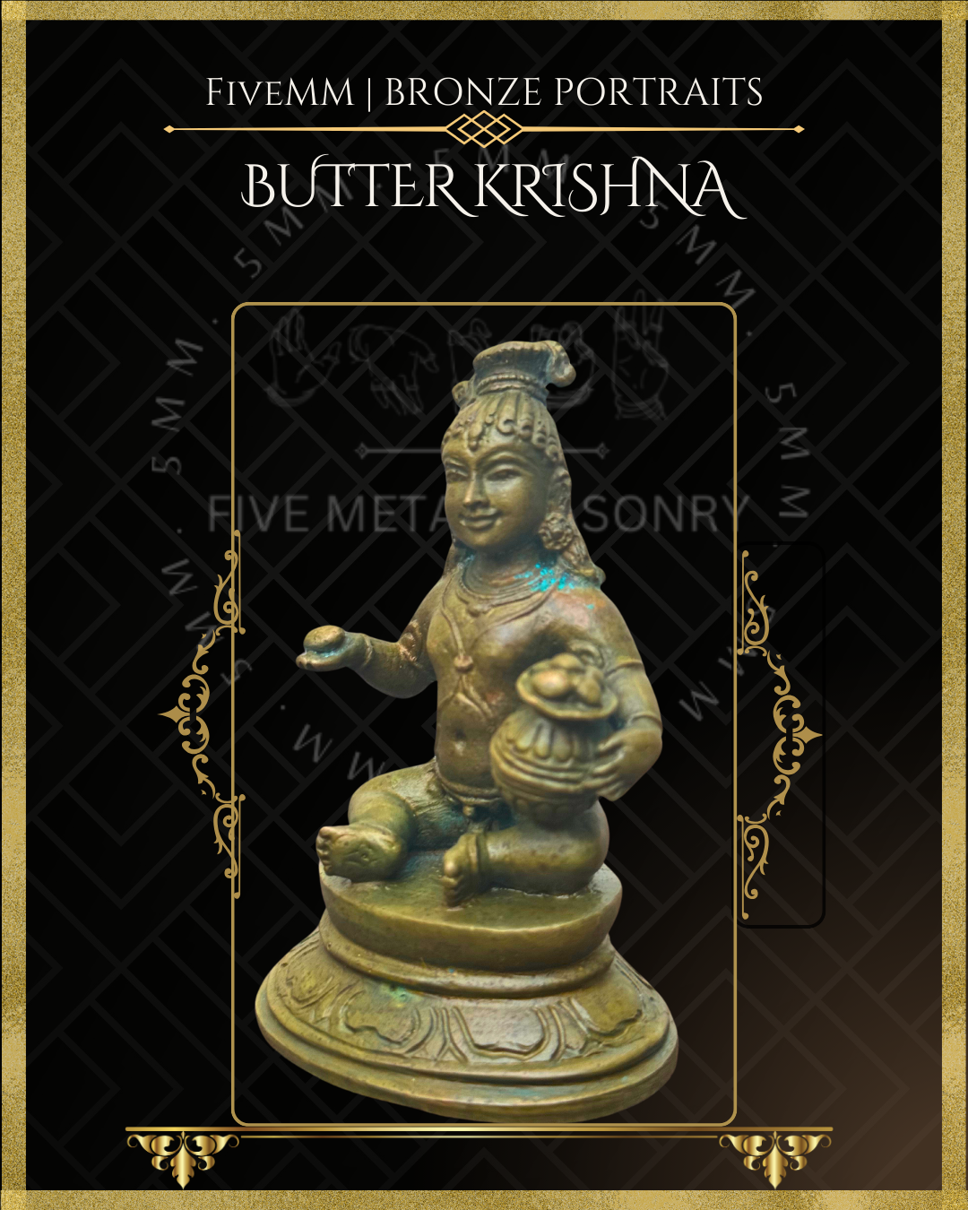 3" Butter Krishna