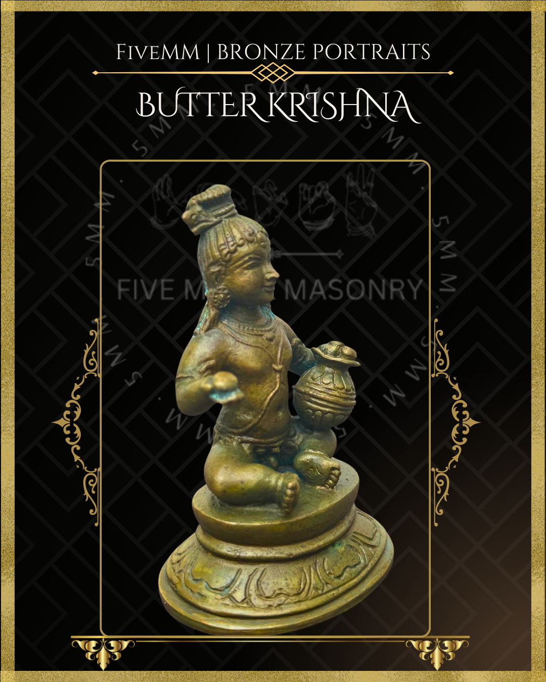 3" Butter Krishna