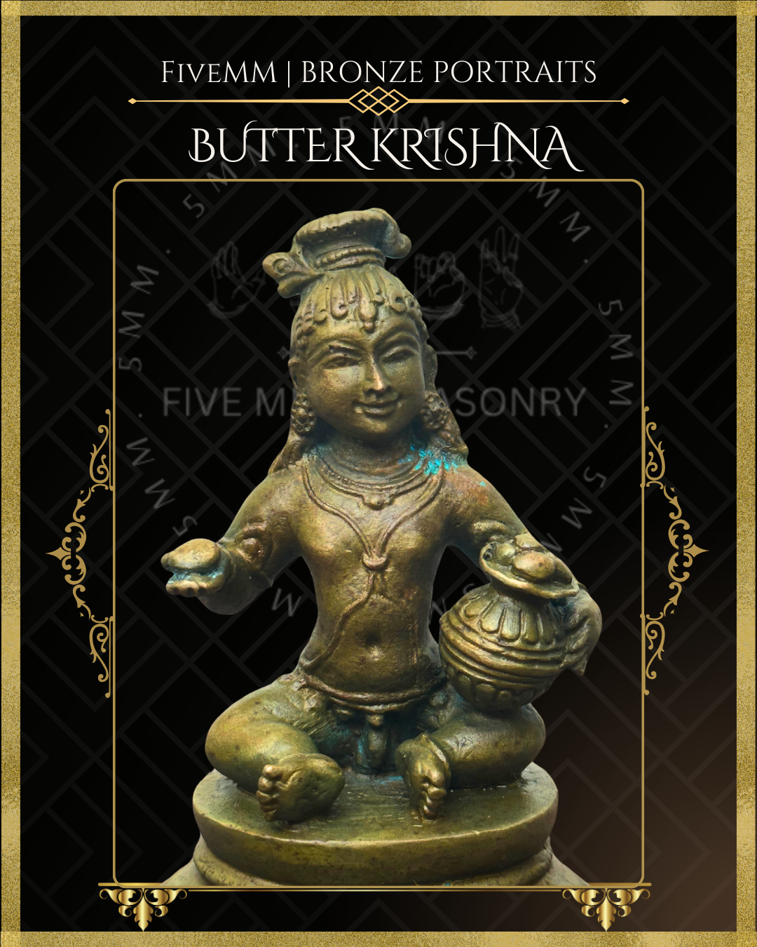 3" Butter Krishna