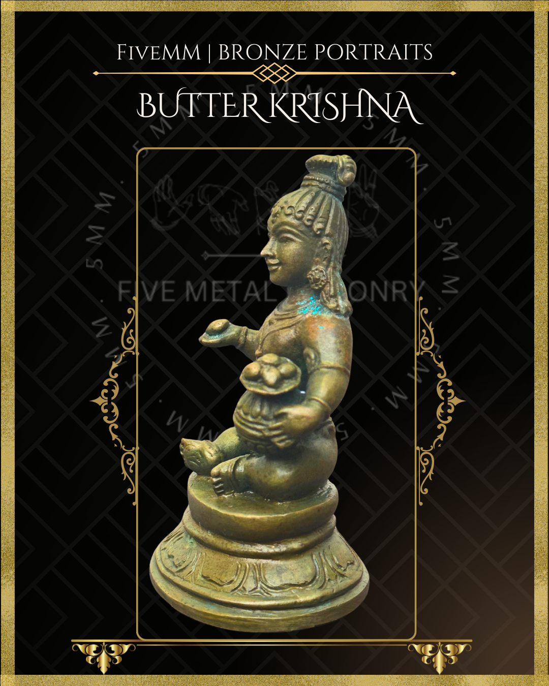 3" Butter Krishna