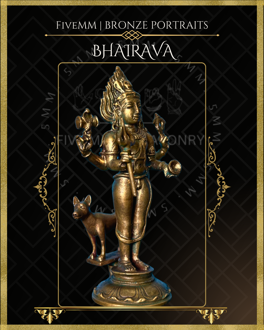 5.5" Bhairava Antique Patina