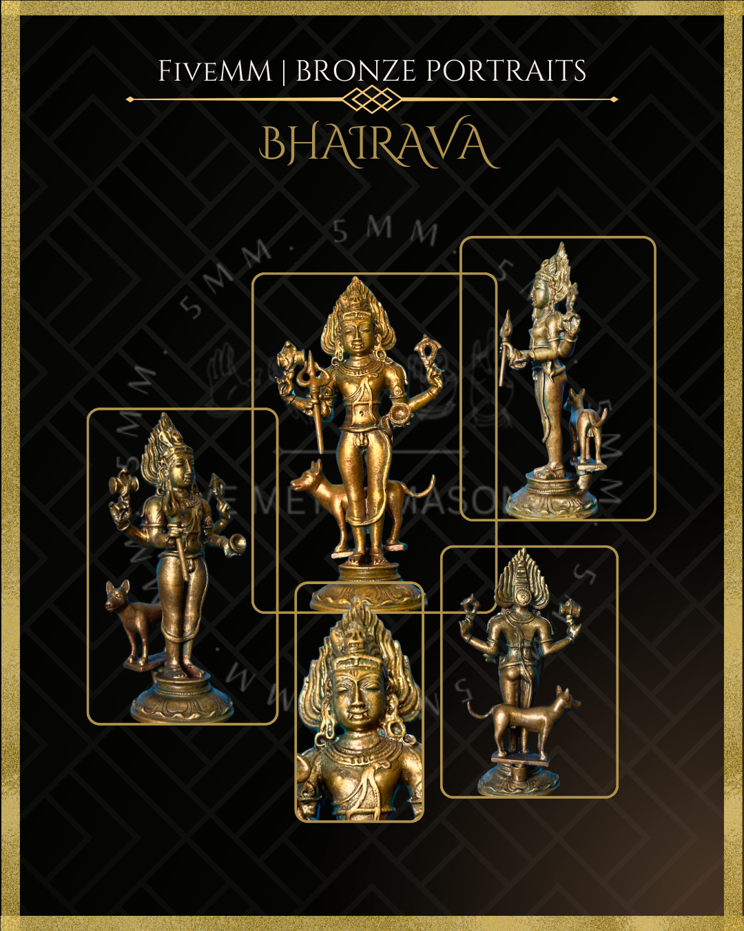 5.5" Bhairava Antique Patina