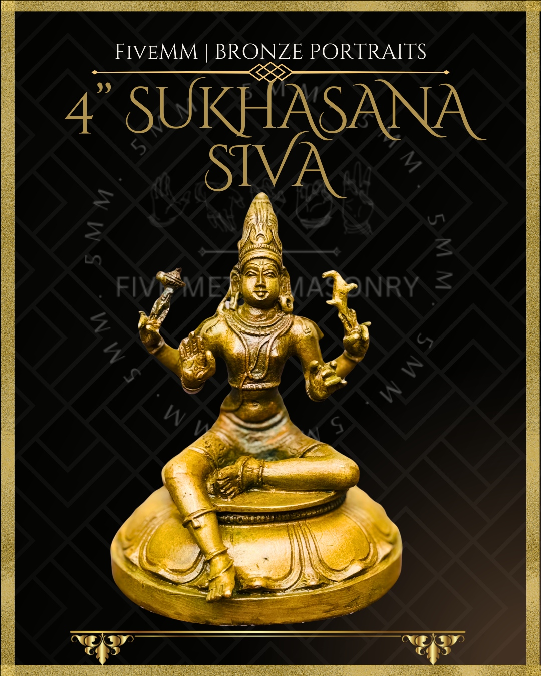 4" Sukhasana Siva