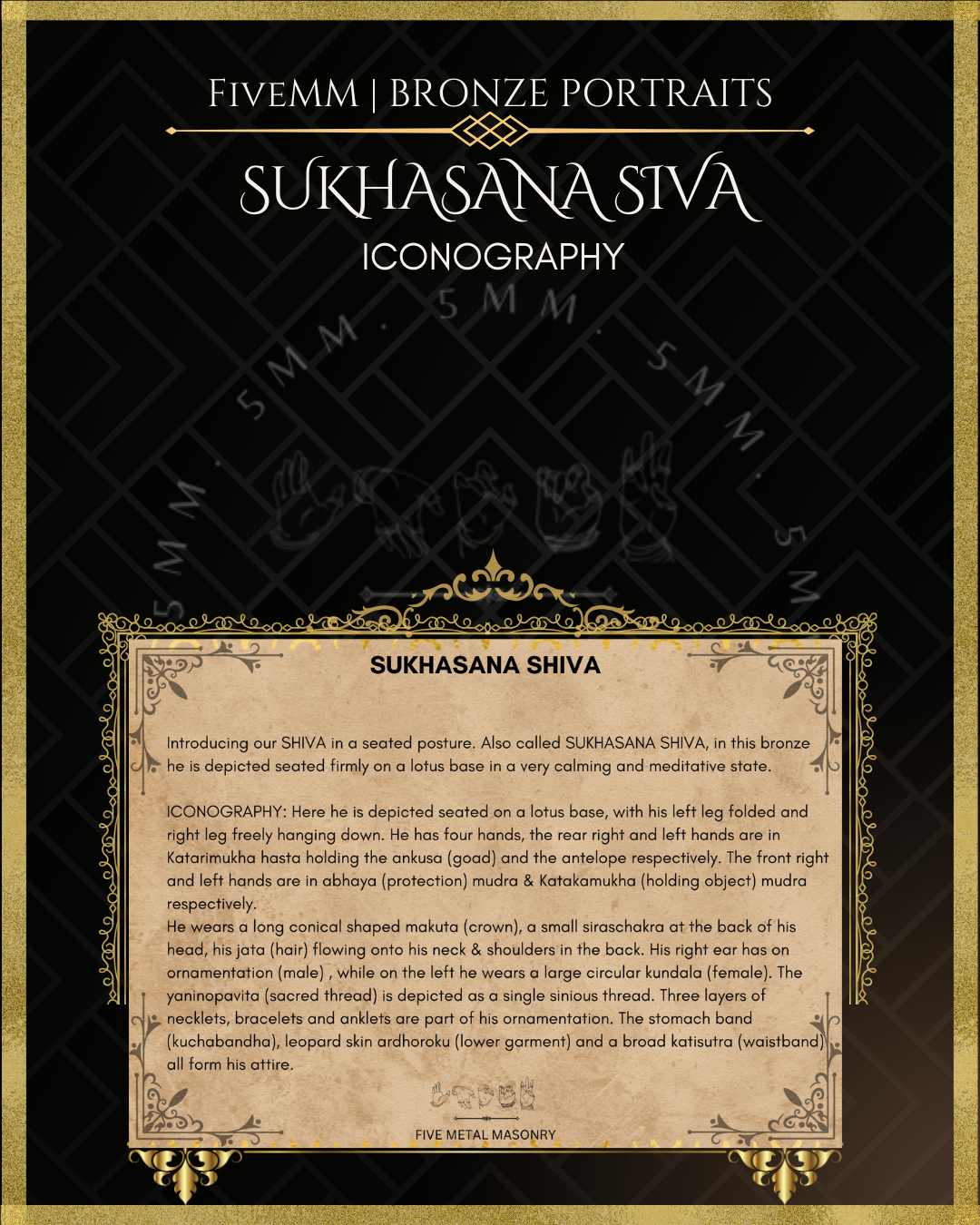 4" Sukhasana Siva