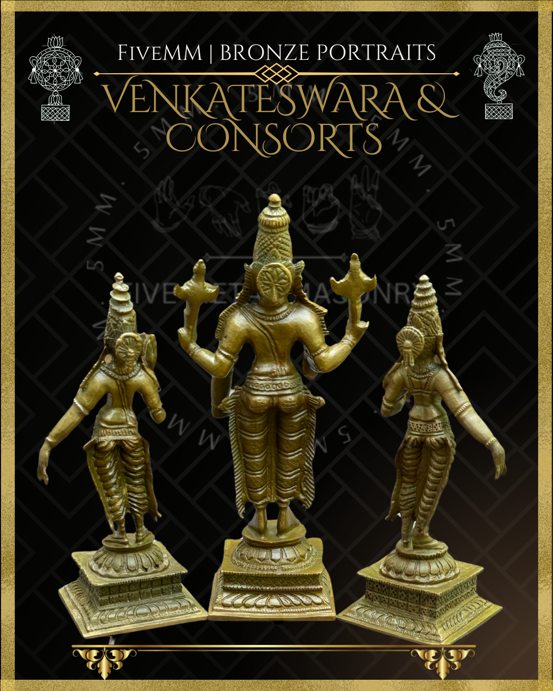 6" Venkateswara With Consorts