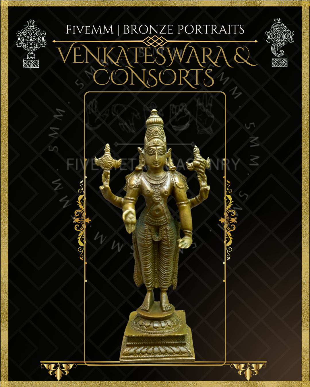 6" Venkateswara With Consorts