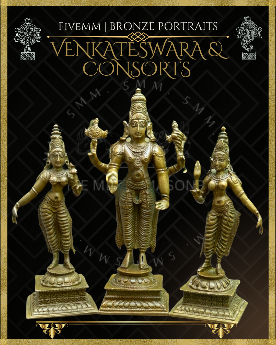 6" Venkateswara With Consorts