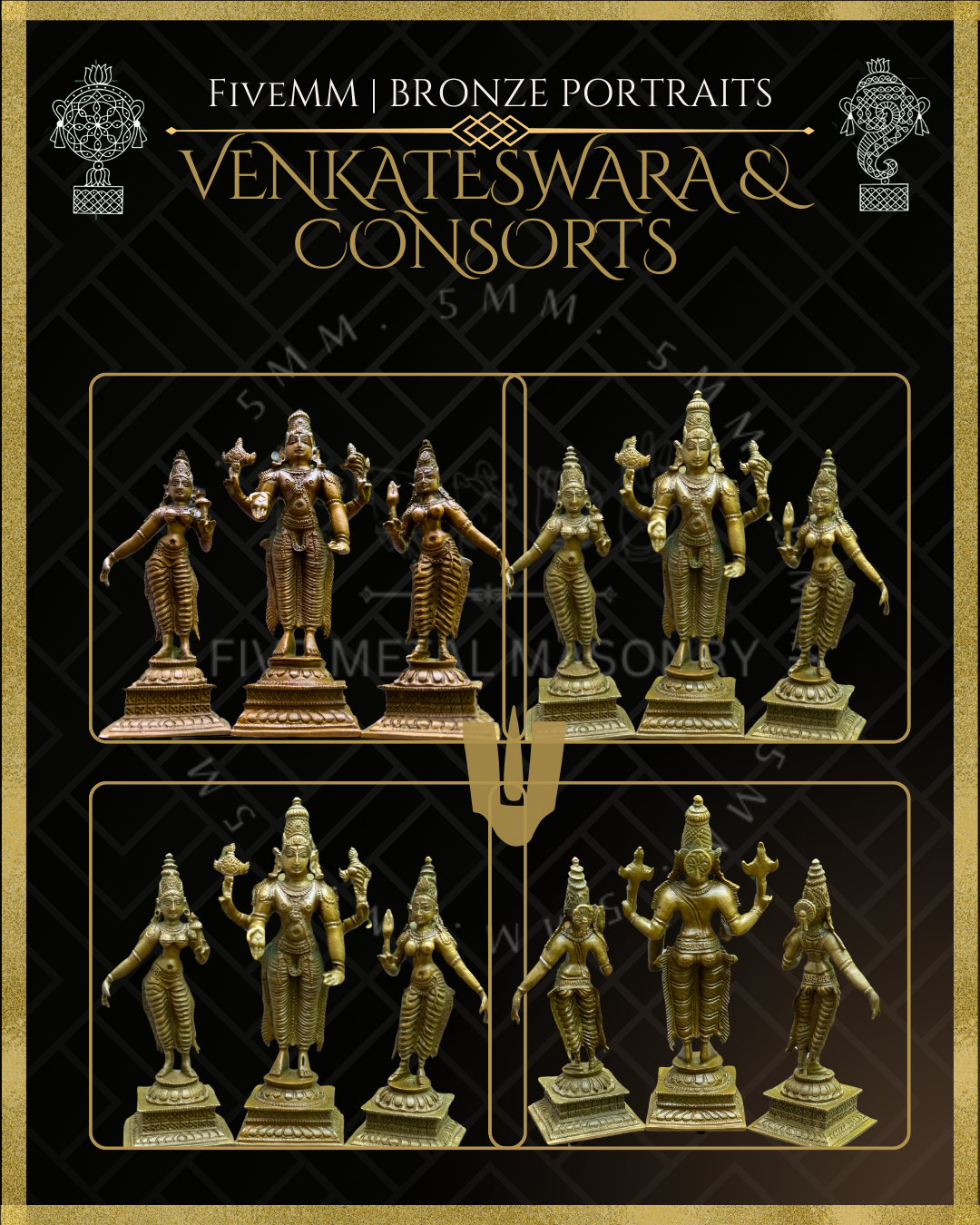 6" Venkateswara With Consorts