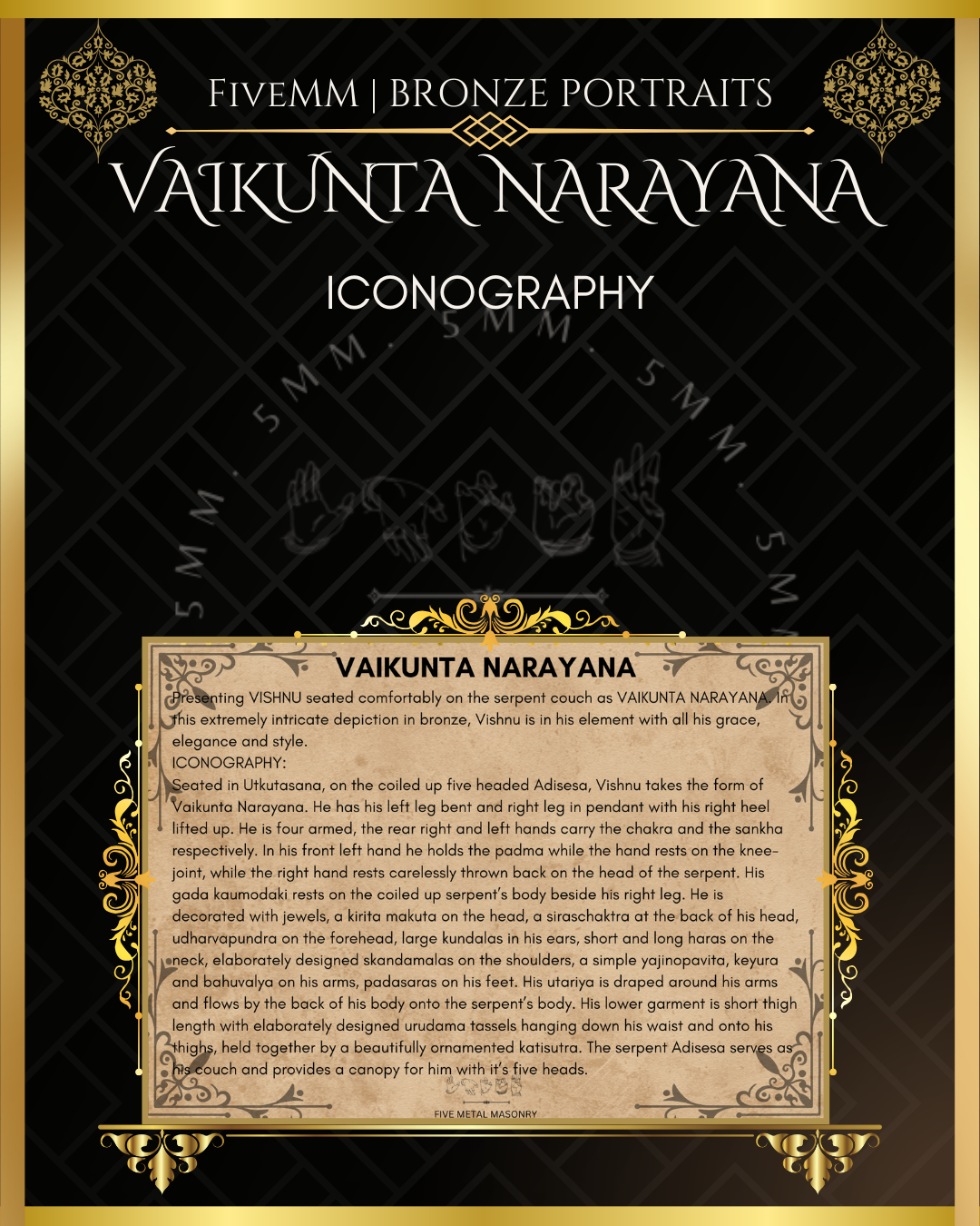 4" Vaikunta Narayana