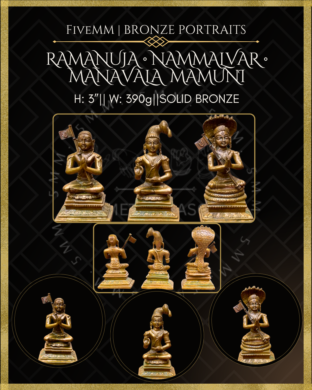 3" Vaishnava Saints: Ramanujacharya, Nammalvar, Manavalamamuni