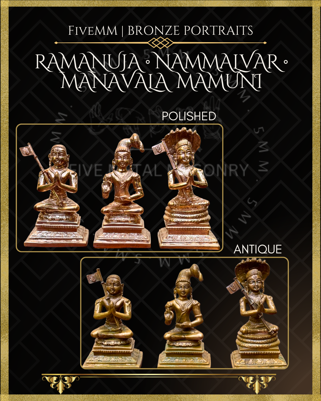 3" Vaishnava Saints: Ramanujacharya, Nammalvar, Manavalamamuni