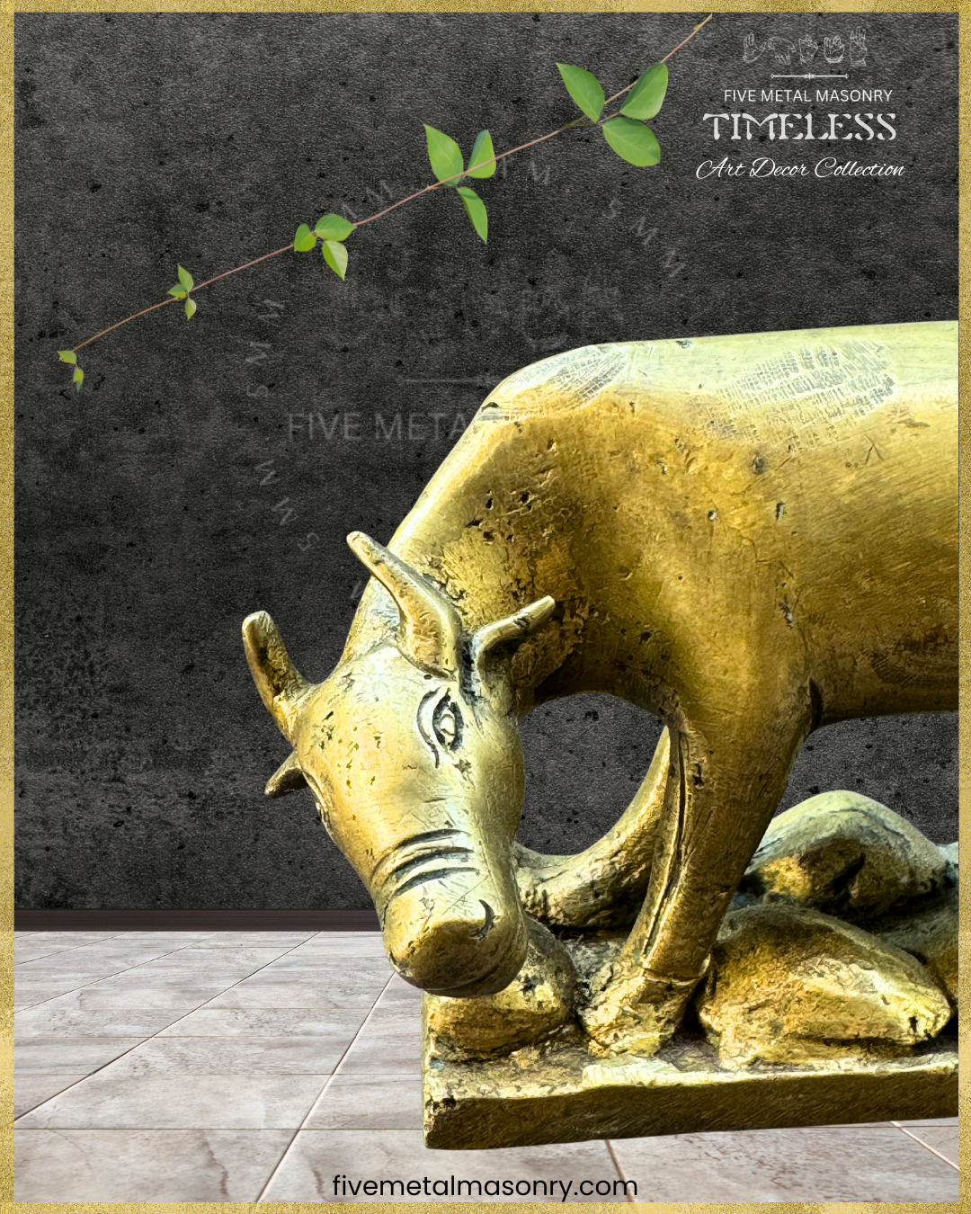 Cow-Bronze statue – Timeless Collection -Handcrafted lost wax casting – Close up view