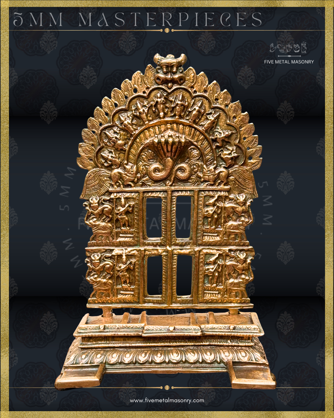 Vishnu Set- Dasavatharam and Adisesha Arch - Panchaloha Bronze statue -  Masterpieces Collection - Iconography per Shilpa Sastra, handcrafted lost wax casting