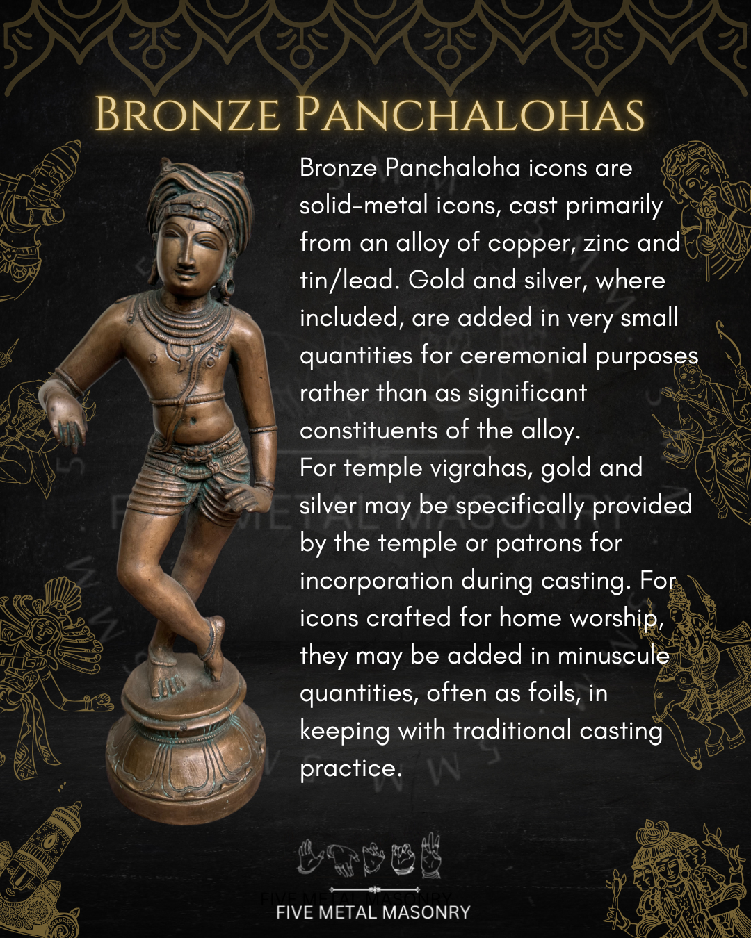 Metal composition of Bronze Panchaloha