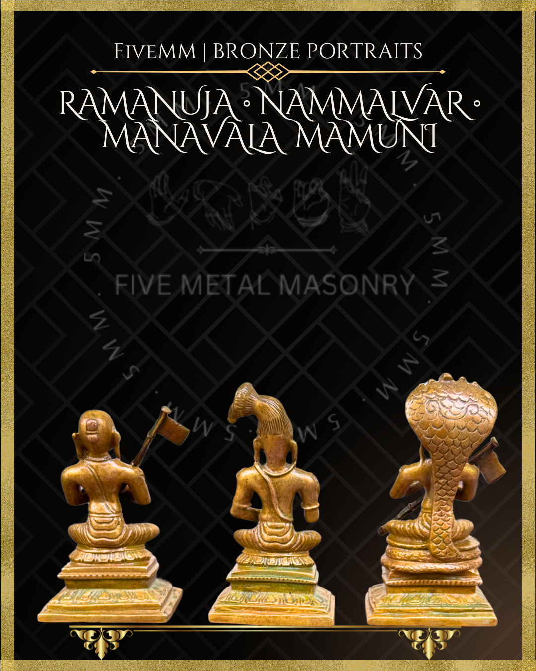 3" Vaishnava Saints: Ramanujacharya, Nammalvar, Manavalamamuni