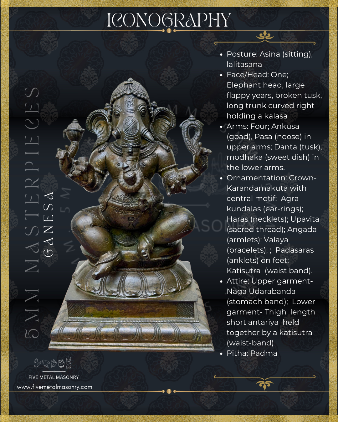 12" Ganesha - Masterpieces Collection