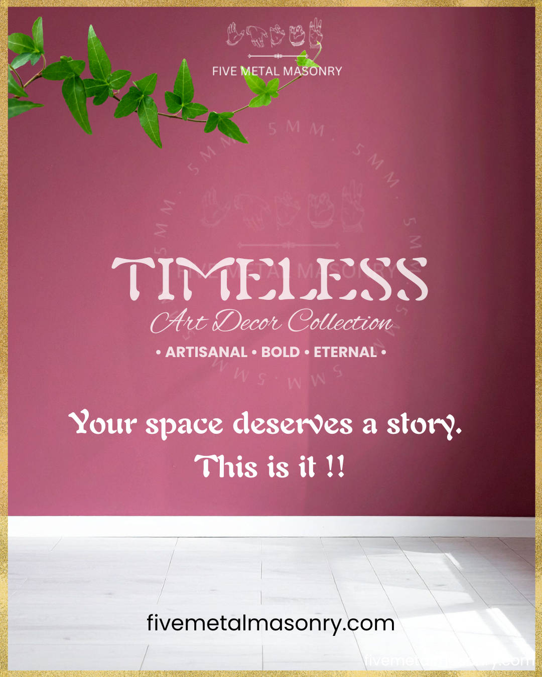 Five Metal Masonry - Timeless Collection - Art Decor Panchaloha Bronzes- Your space deserves a story, This is it ! 