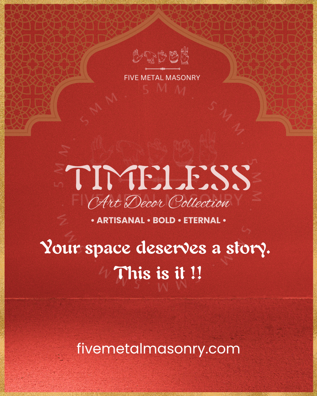 Five Metal Masonry - Timeless Collection - Art Decor Panchaloha Bronzes- Your space deserves a story, This is it ! 