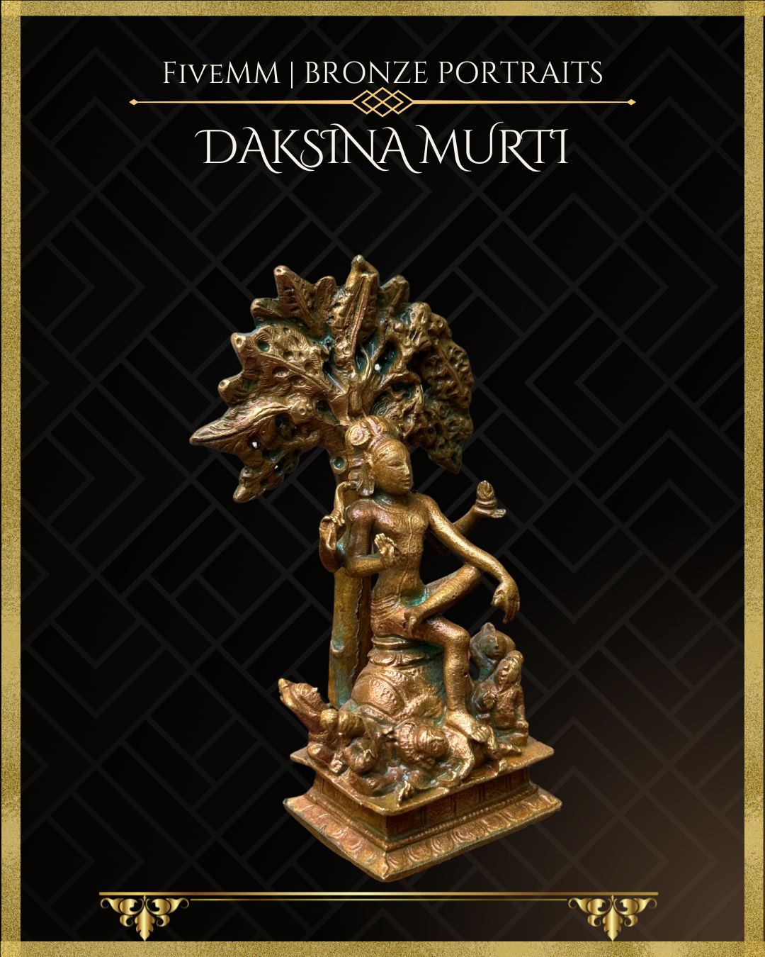 4" Dakshinamurti Shiva with Tree
