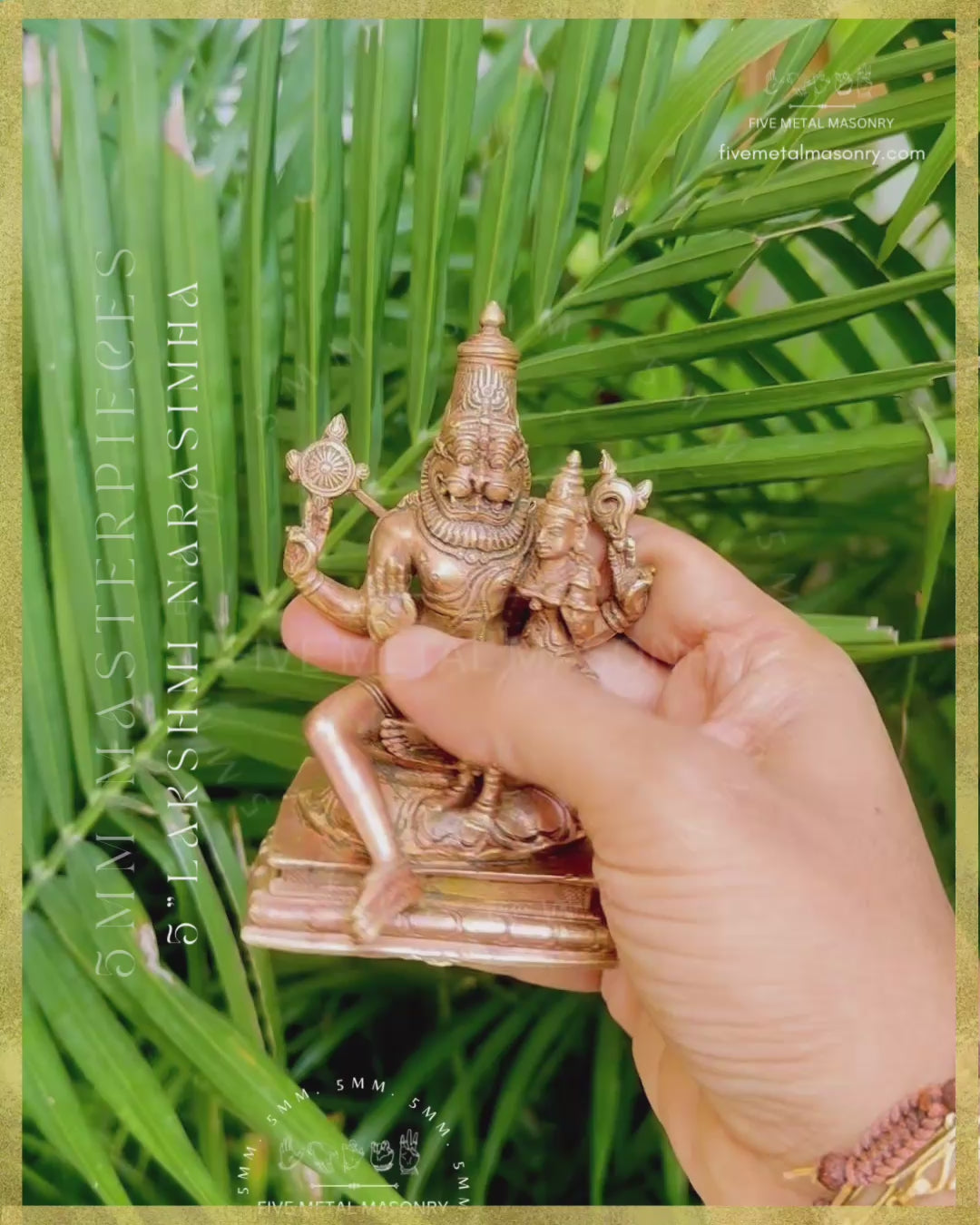 Lakshmi Narasimha -5” | Panchaloha Bronze Icon | Masterpieces Collection