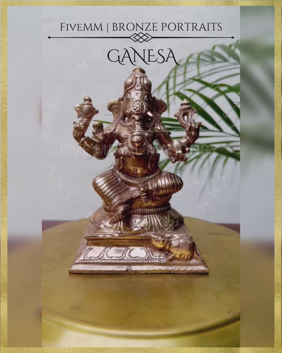 Ganesha Panchaloha Bronze Icon - 6”