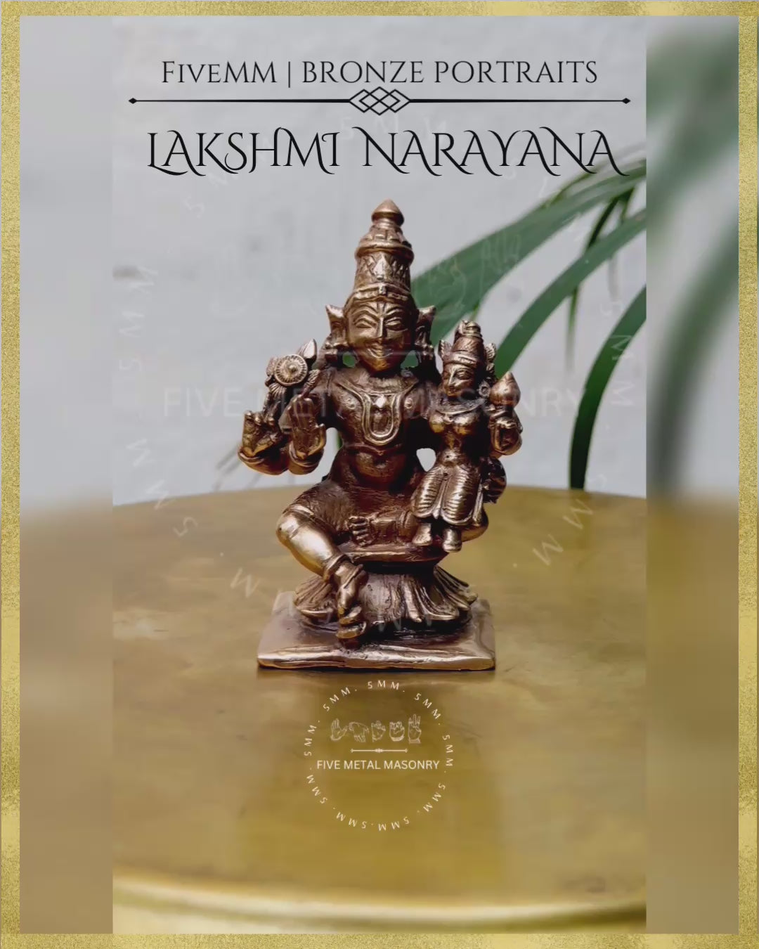 Lakshmi Narayana -3” | Panchaloha Bronze Icon