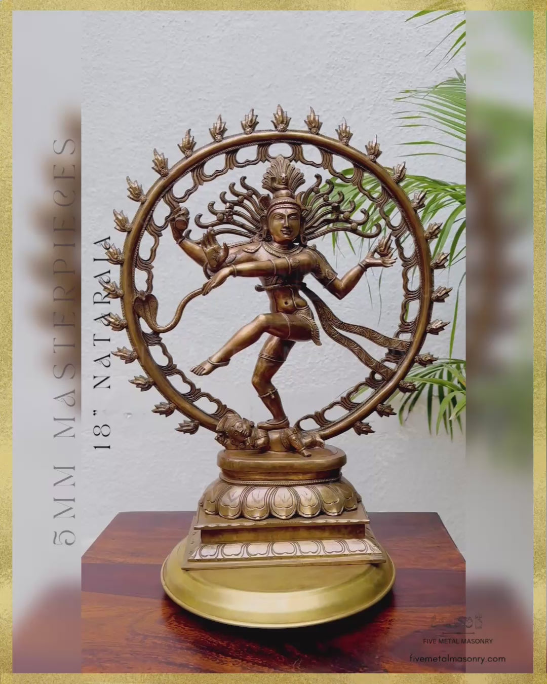 Nataraja Panchaloha Bronze Icon - 18" - Masterpieces Collection