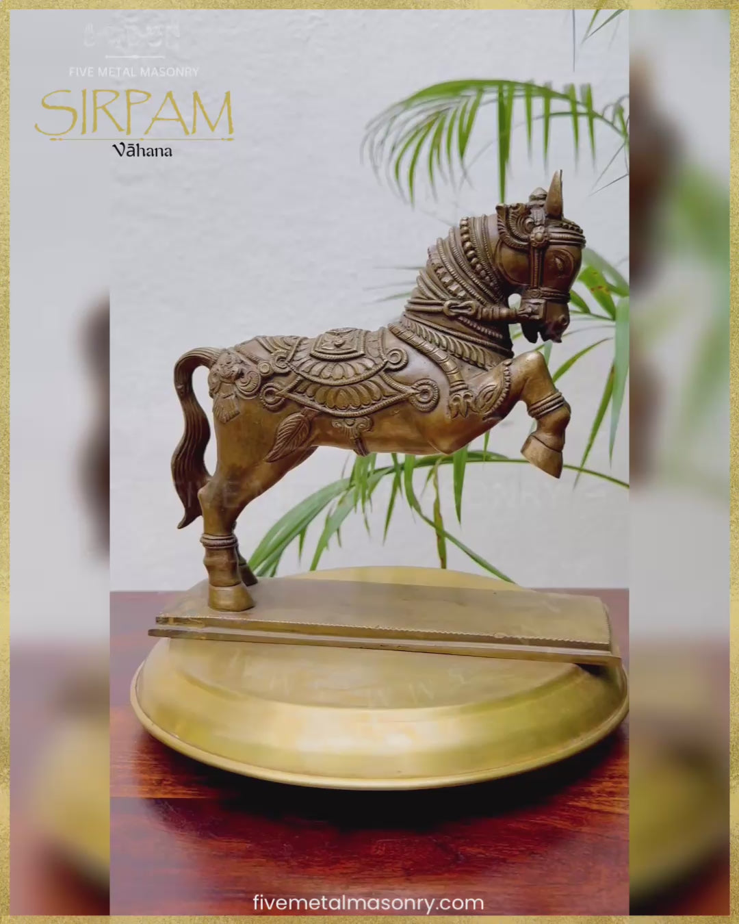 Asva:Horse Panchaloha Bronze Icon - 9" - Sirpam Collection