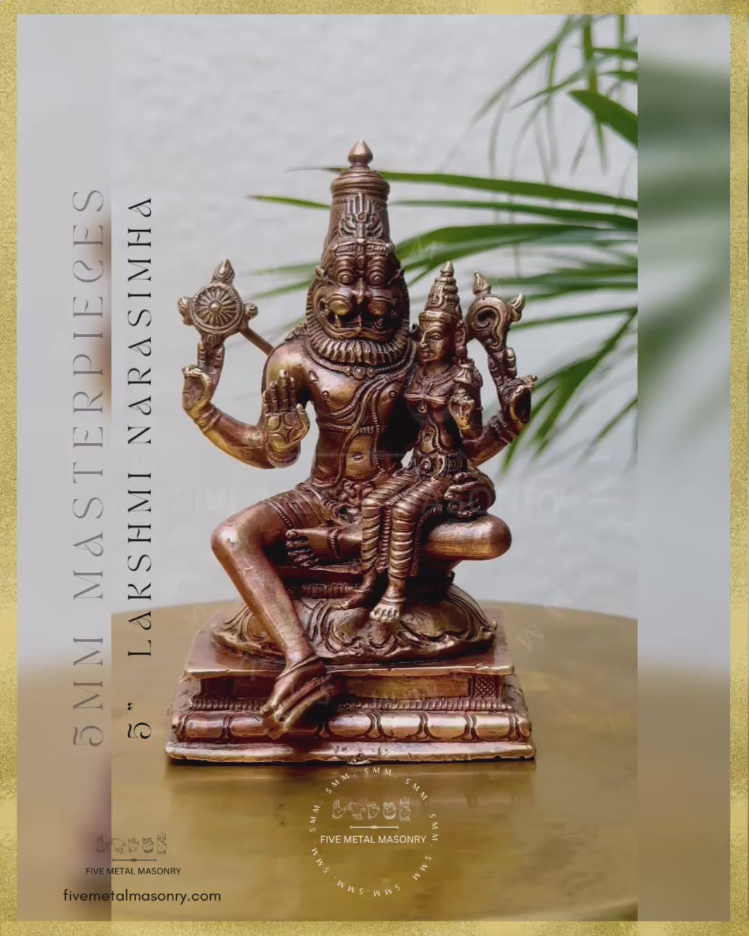 Lakshmi Narasimha -5” | Panchaloha Bronze Icon | Masterpieces Collection