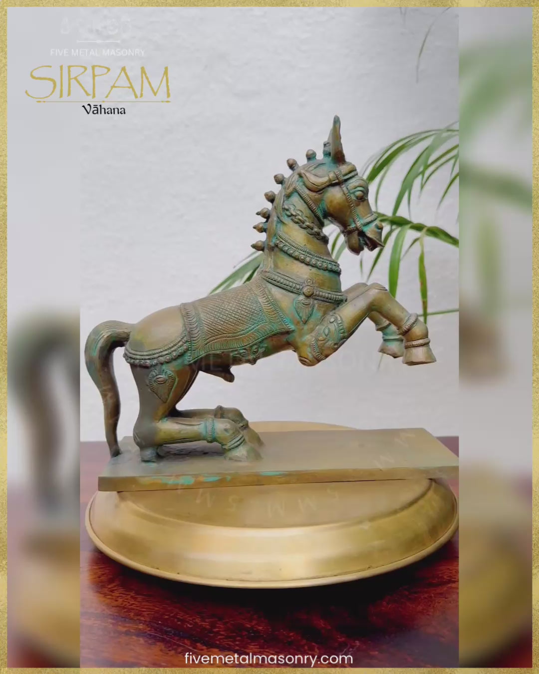 Asva:Horse Panchaloha Bronze Icon - 9" - Sirpam Collection