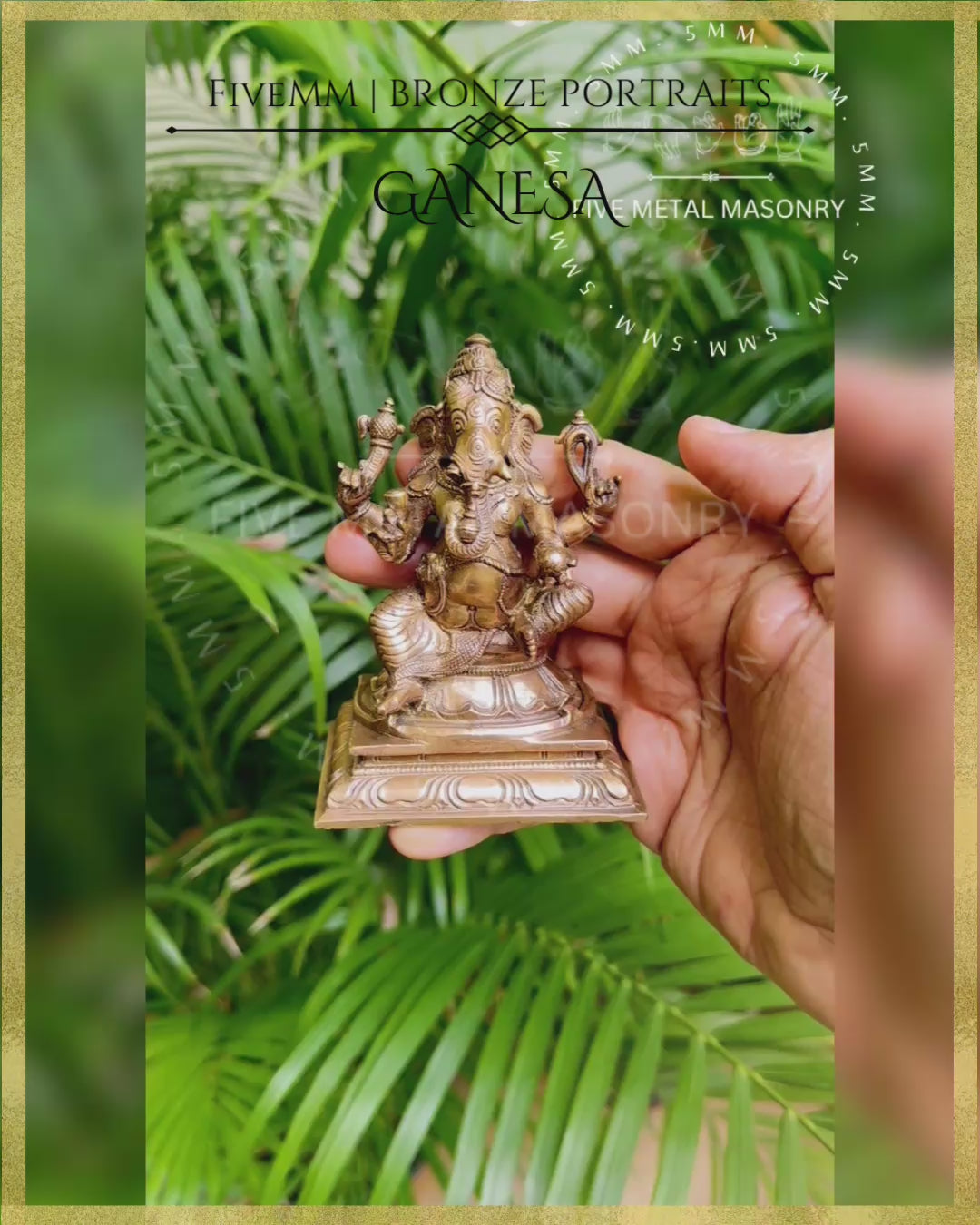 Ganesha Panchaloha Bronze Icon -4"