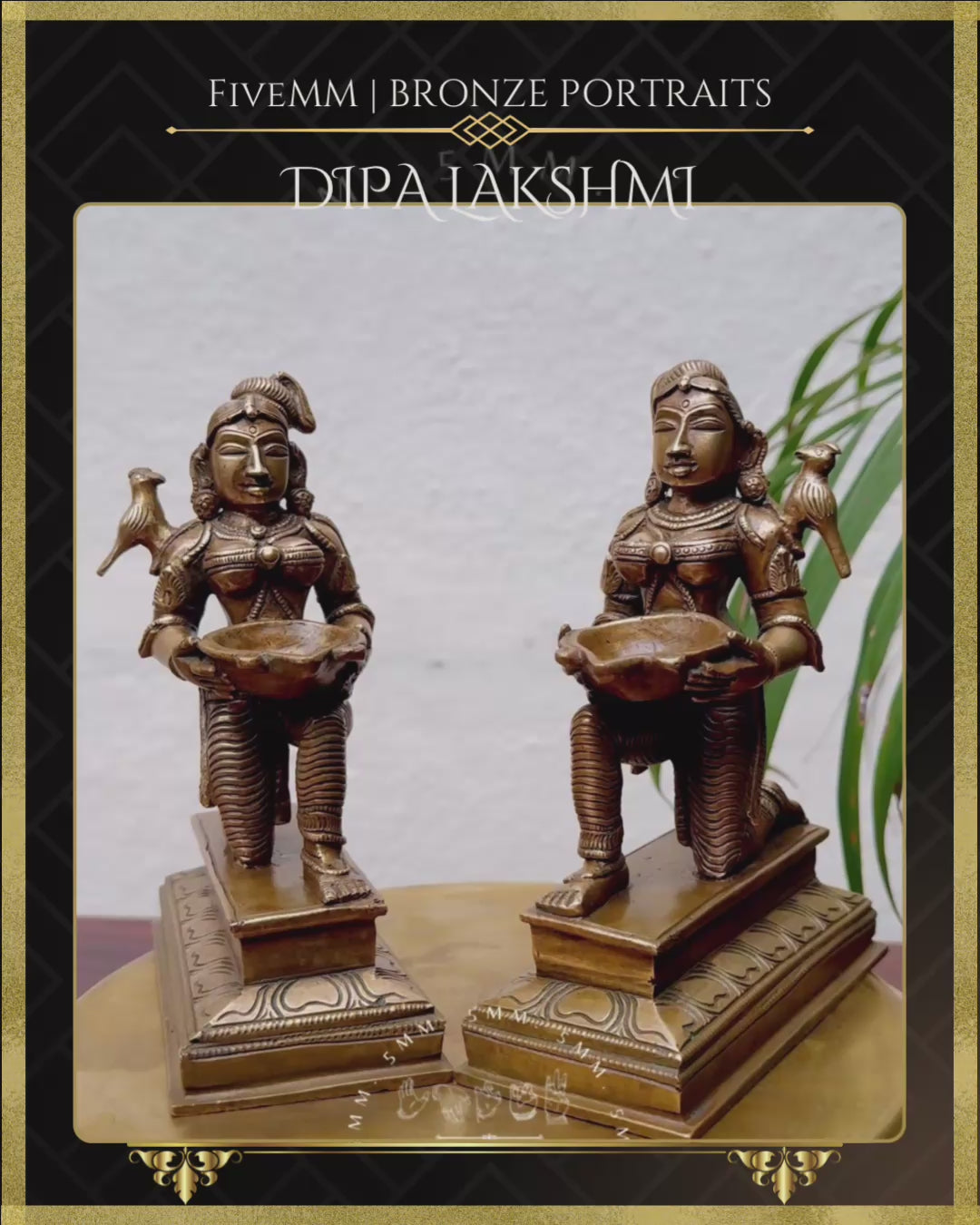 6.5” Dipalakshmi / Paavai Vilakku Set - Sitting