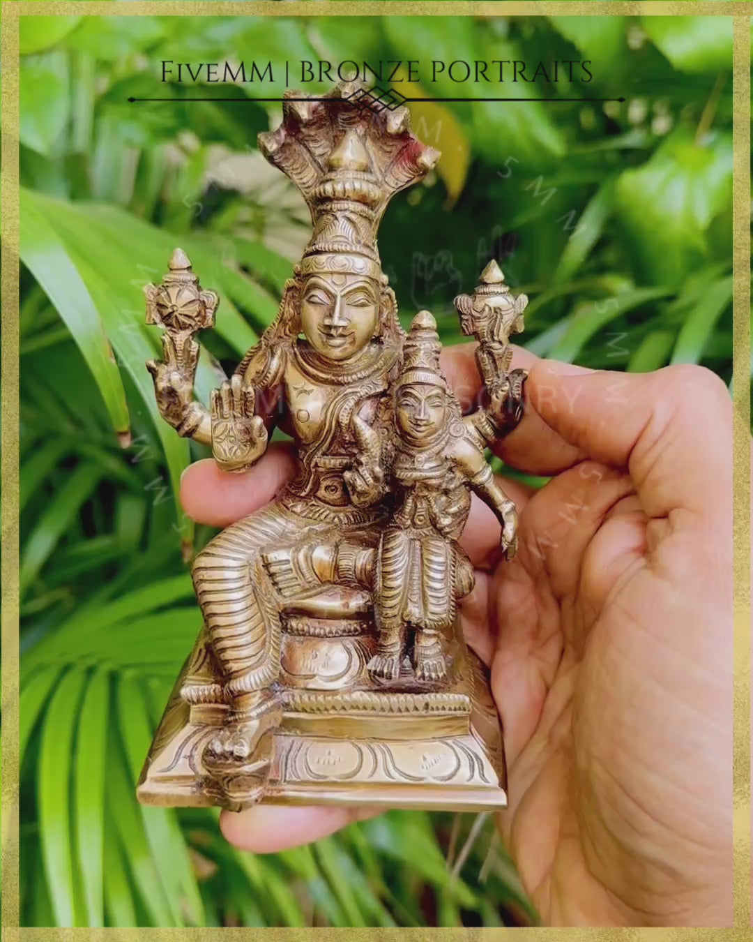 Lakshmi Narayana - 5.5” | Panchaloha Bronze Icon