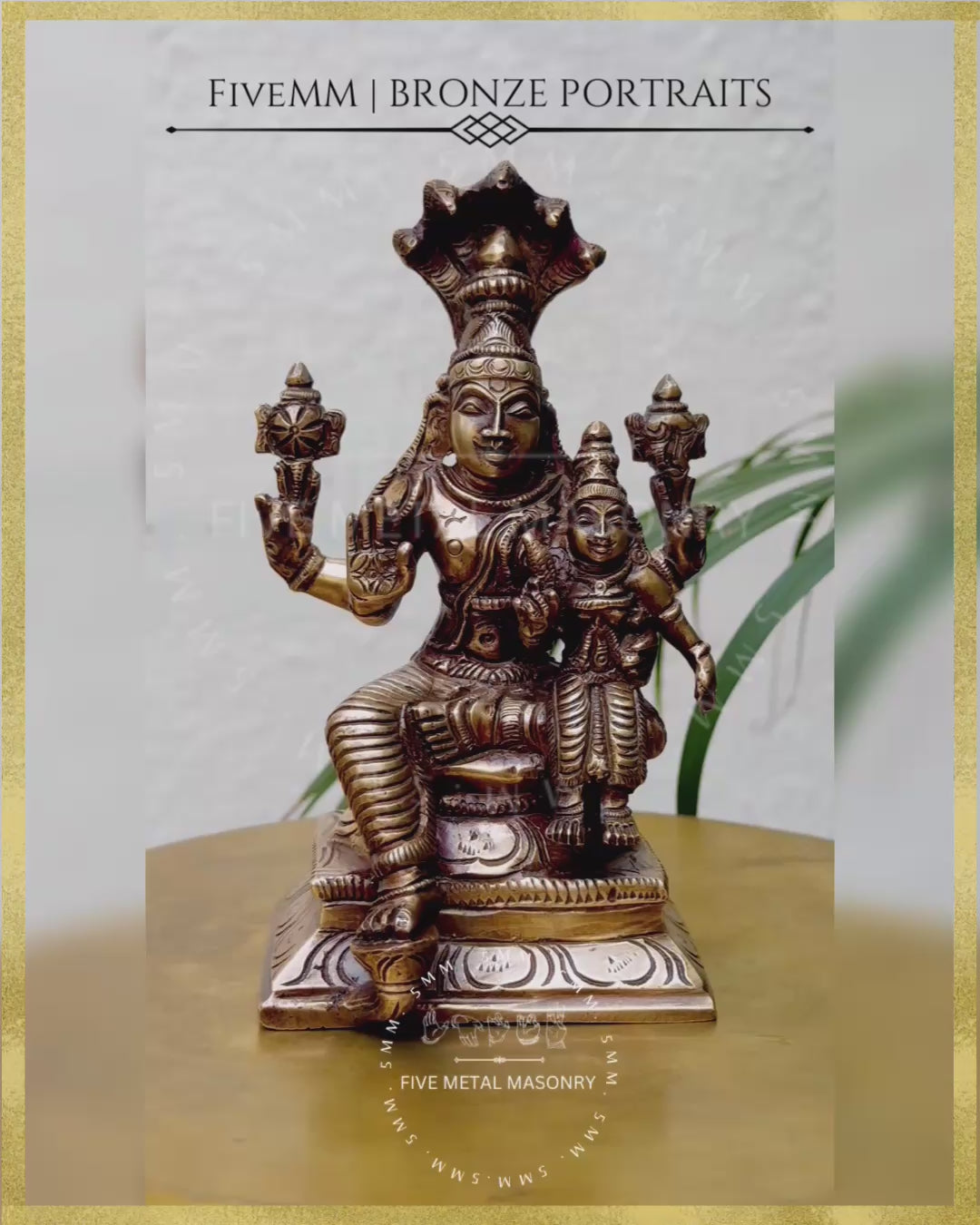 Lakshmi Narayana - 5.5” | Panchaloha Bronze Icon